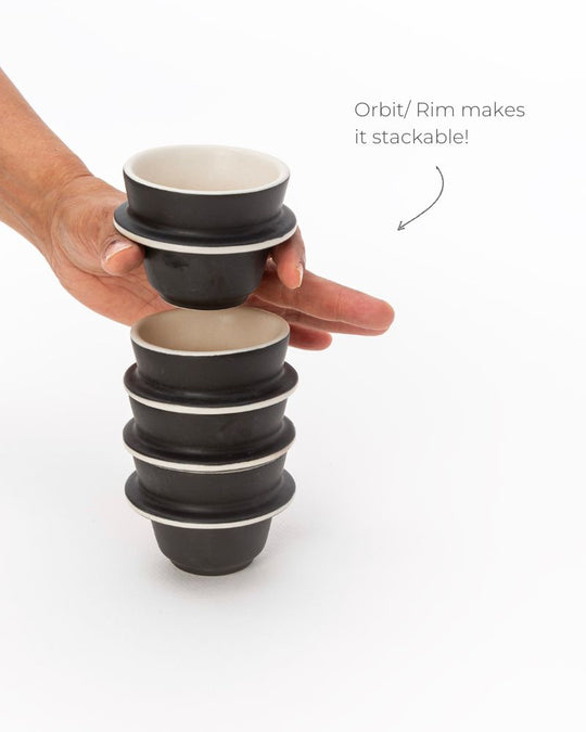 Orbit 90 ml Espresso Cup Matt Black (Set of 2)