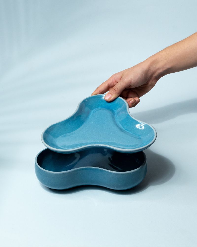 Triad Pasta Bowl with Lid Pacific Blue