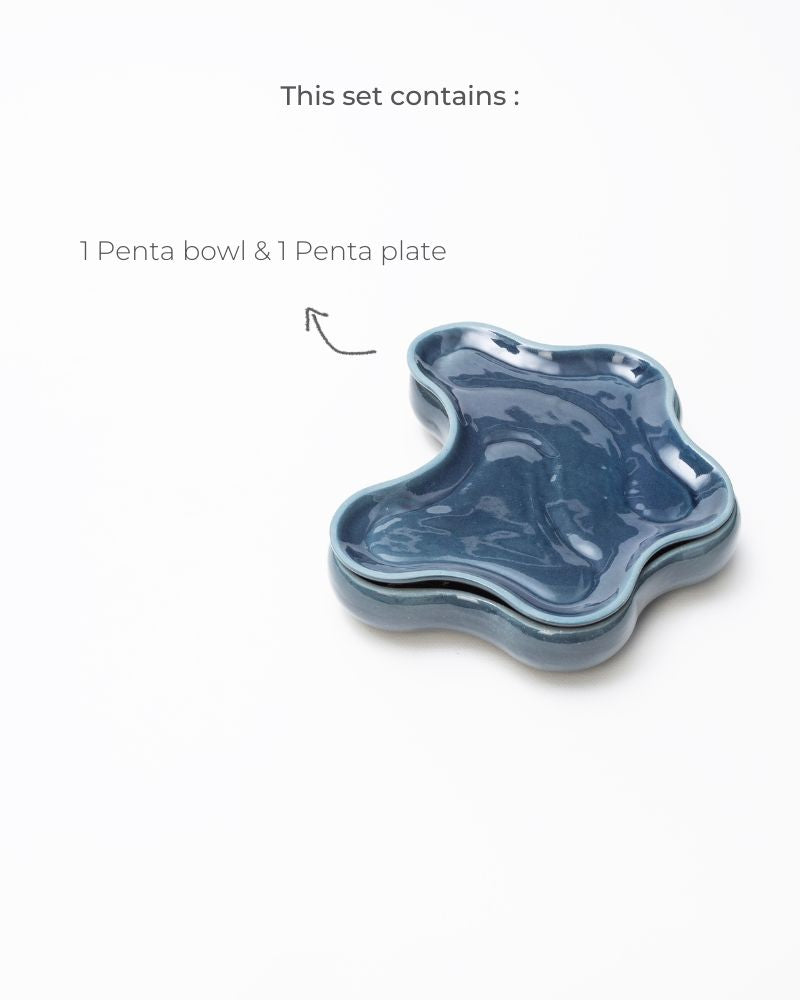 Penta Serving Bowl with Lid (1600 ml) Midnight Blue