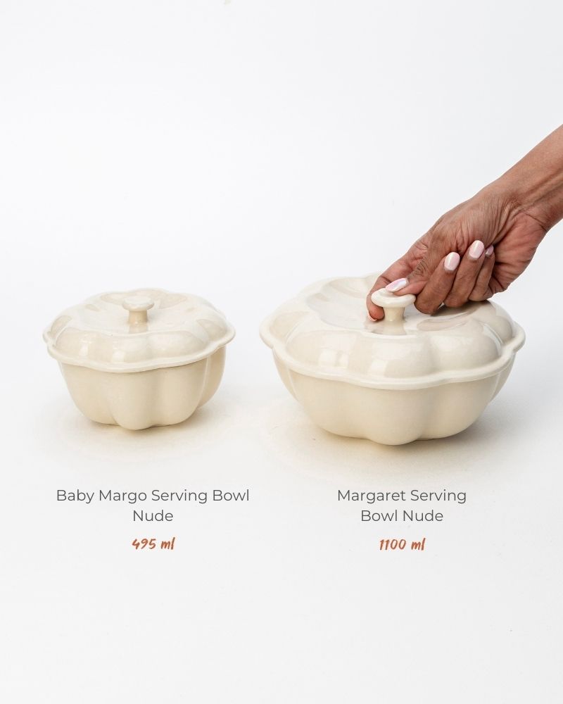 Baby Margo Serving Bowl (495 ml) with Lid Nude