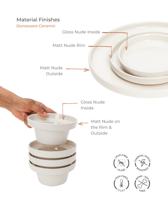 Lunar Dinner Set Nude (5 pieces)