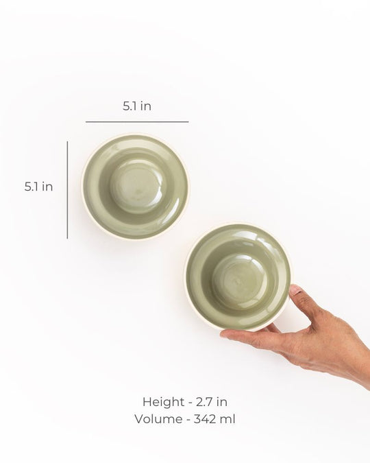 Eclipse 180 ml Katori Bowl Sage Green (Set of 2)