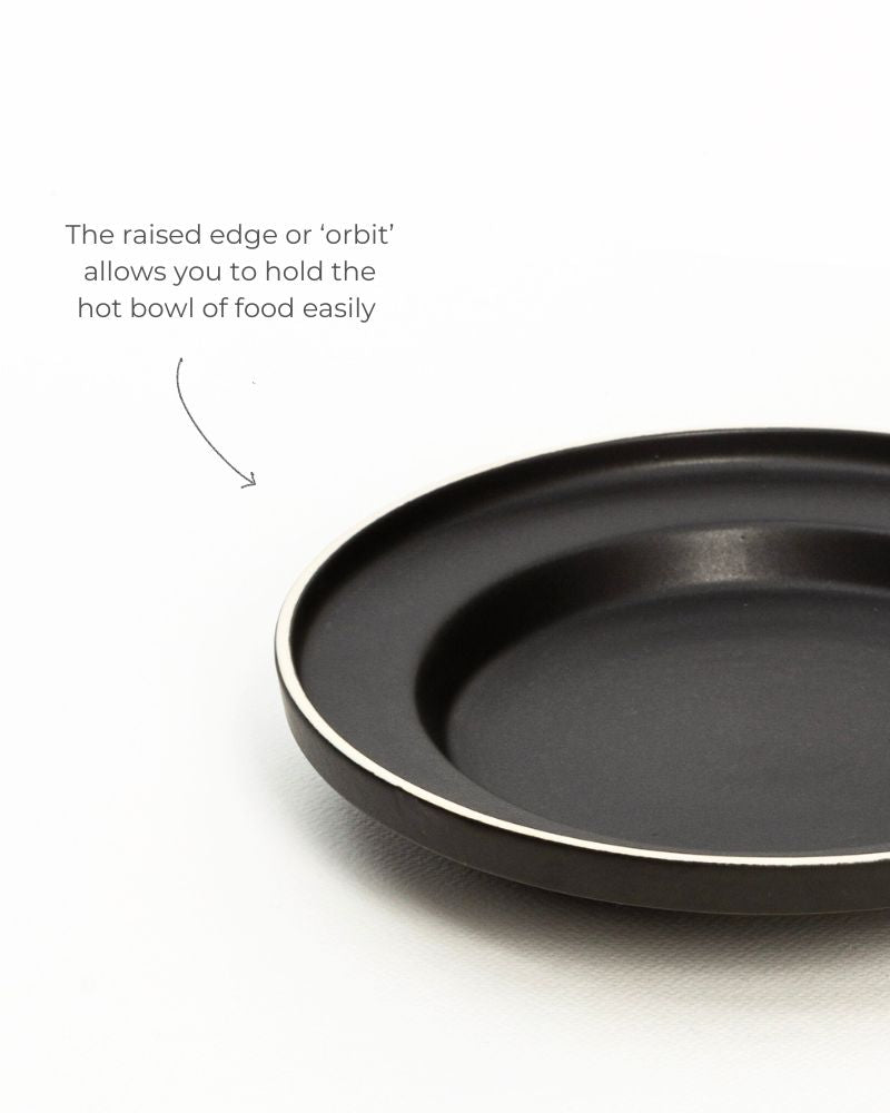 Eclipse Shallow Pasta Bowl Matt Black