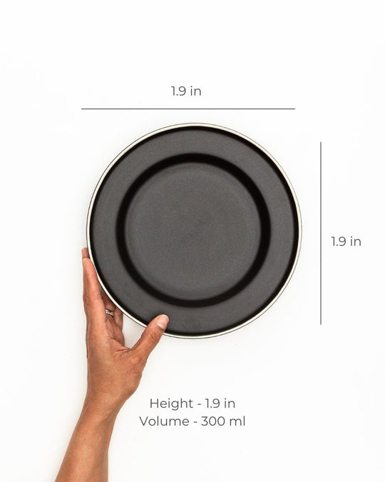 Eclipse Shallow Pasta Bowl Matt Black