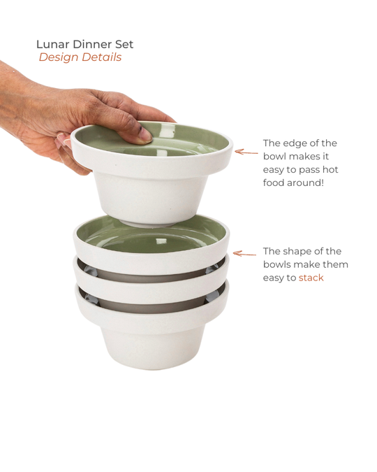 Lunar Dinner Set Sage Green (5 pieces)