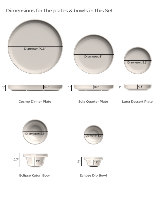 Lunar Dinner Set Nude (5 pieces)