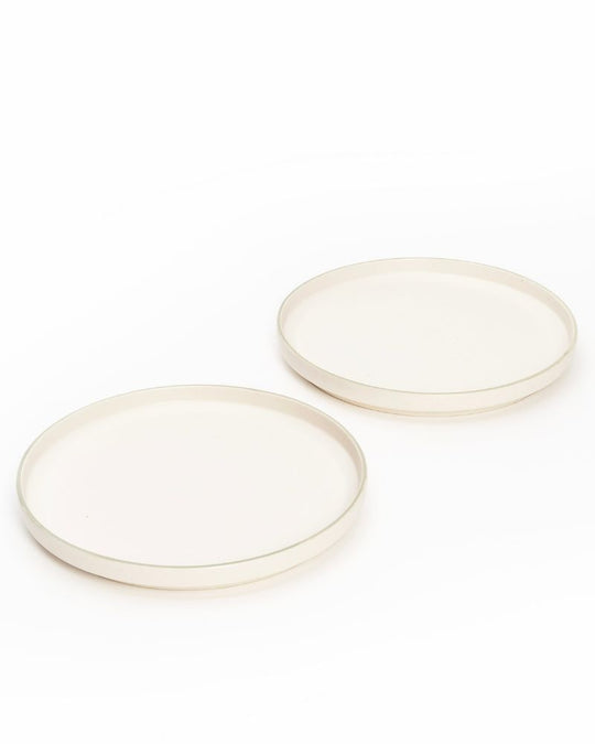 Cosmo Dinner Plate Sage Green Rim (Set of 2)