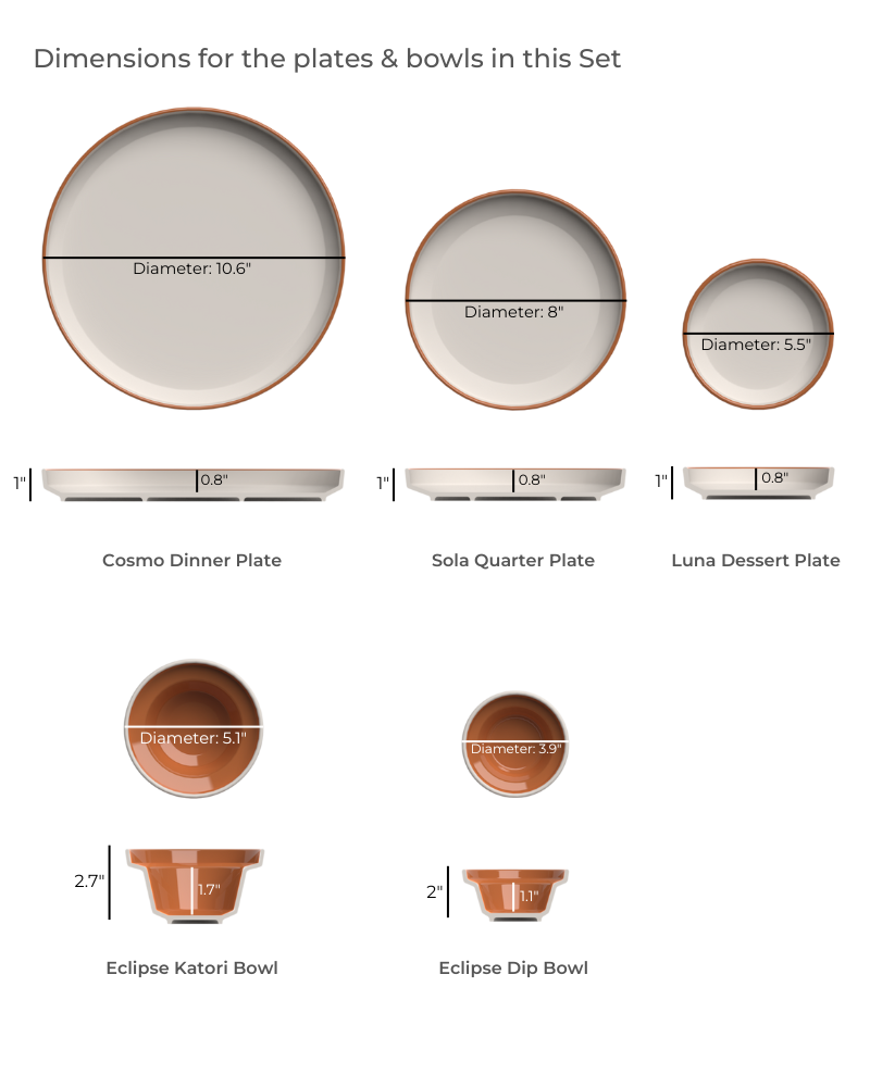 Lunar Dinner Set Warm Brown (5 pieces)