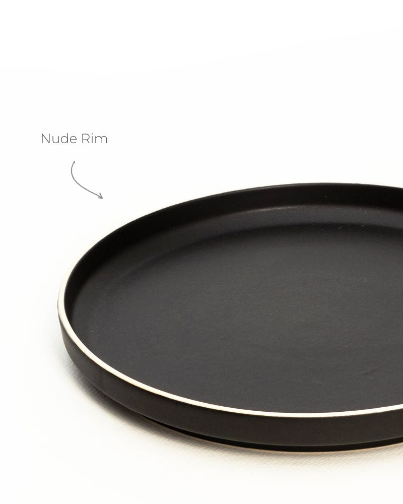 Cosmo Dinner Plate Matt Black (Set of 2)