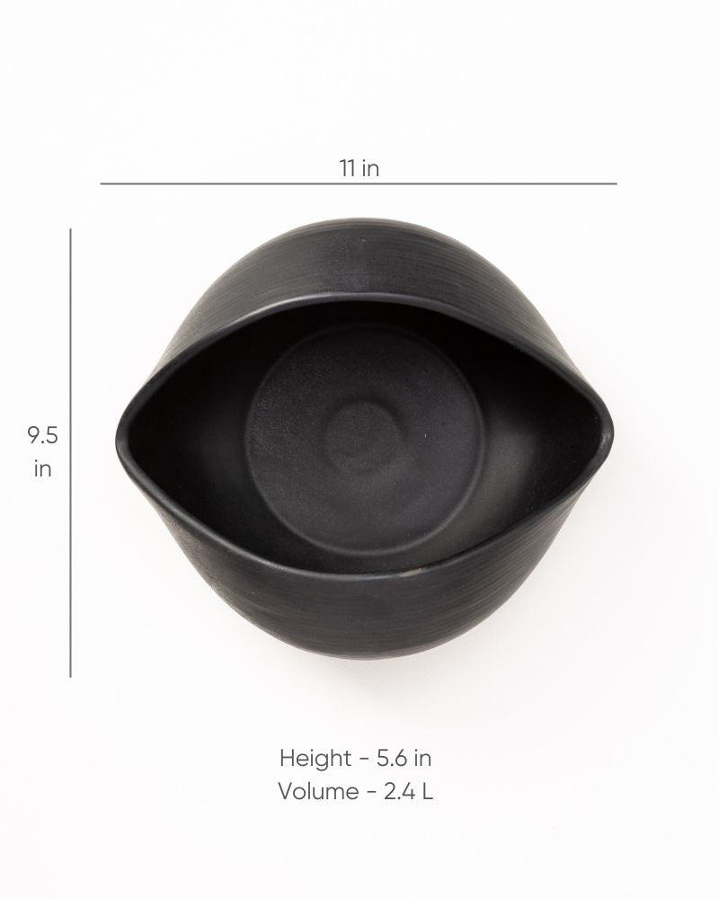 Big Whirl Serving Bowl (2400 ml) Matt Black