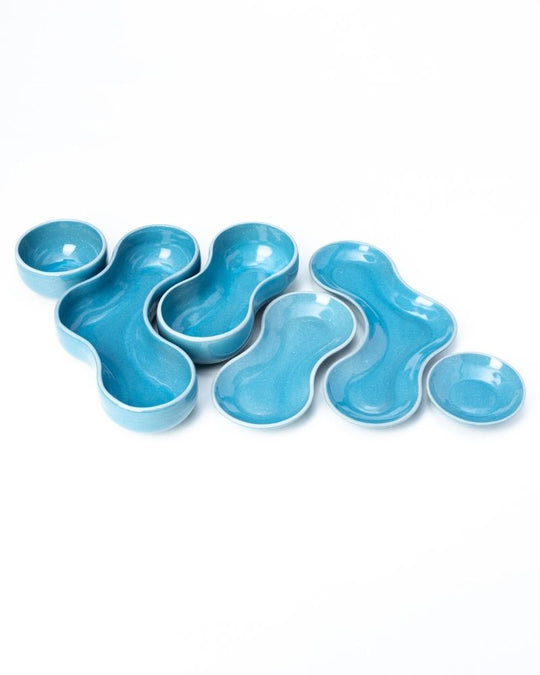 Pivot Serveware Set Pacific Blue