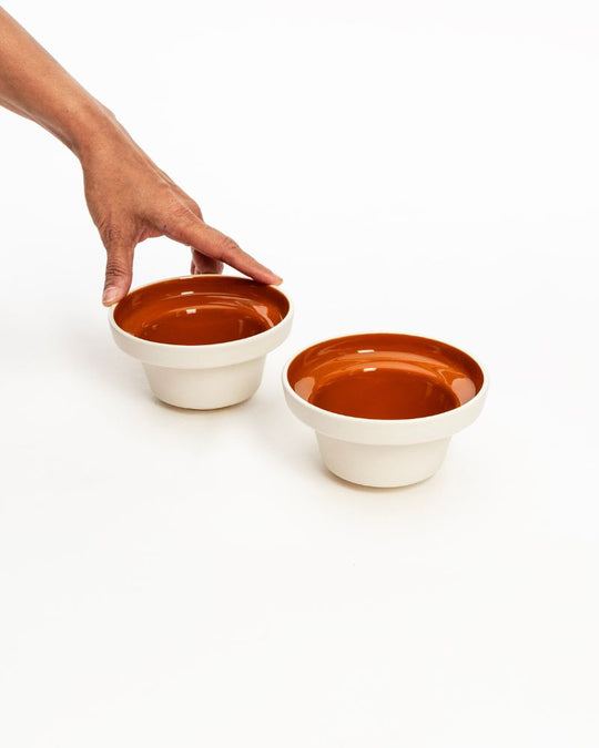 Eclipse 340 ml Katori Bowl Warm Brown (Set of 2)