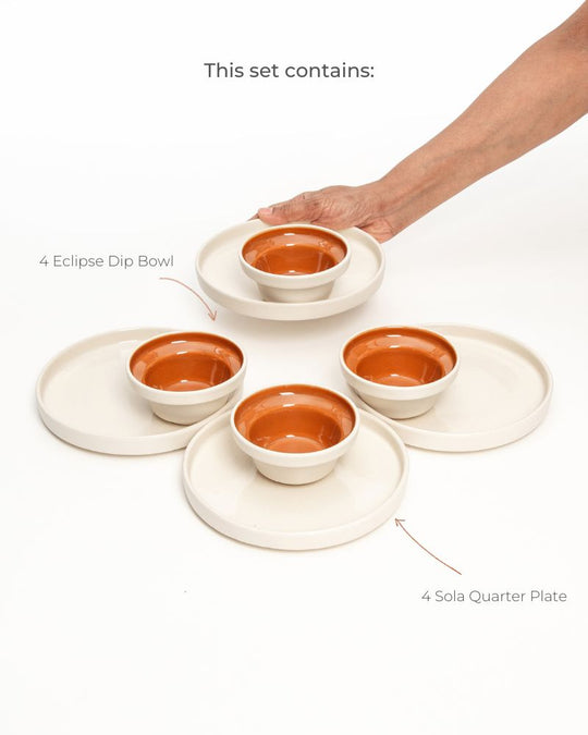 Lunar Appetiser Set Warm Brown (8 Pieces)