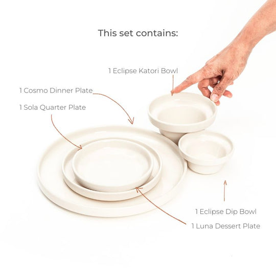 Lunar Dinner Set Nude (5 pieces)