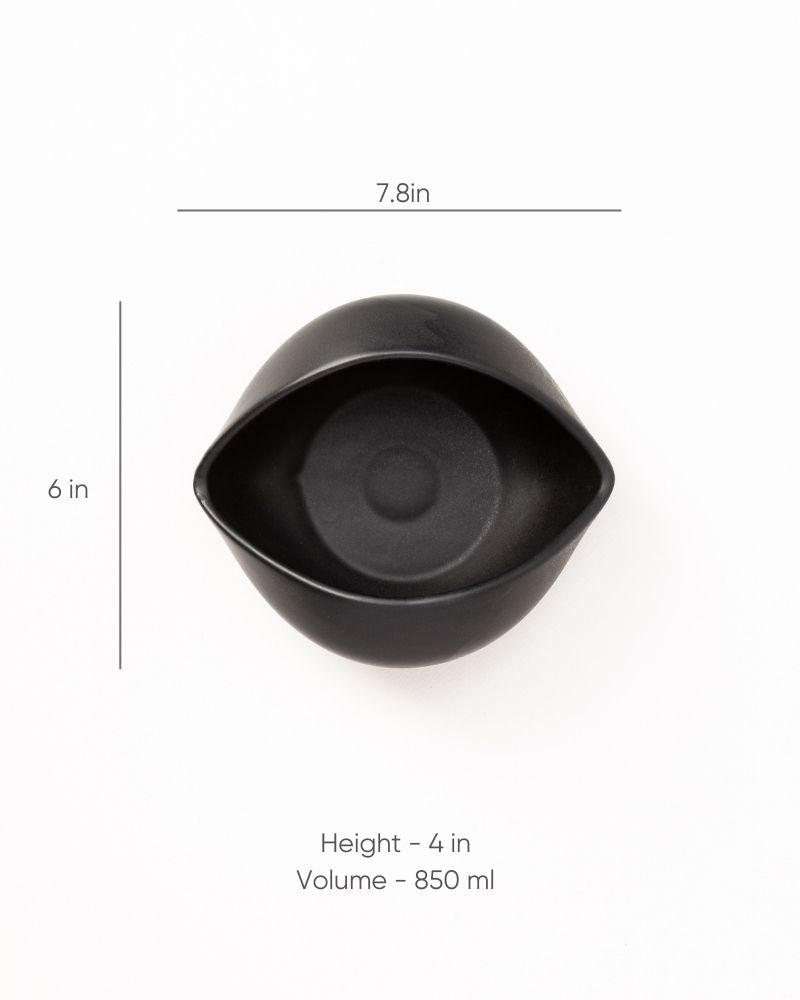 Small Whirl Bowl (730 ml) Matt Black