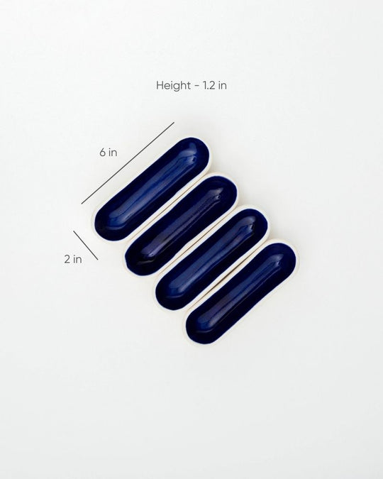 Hyphen Dip Plate Deep Blue (Set of 4)