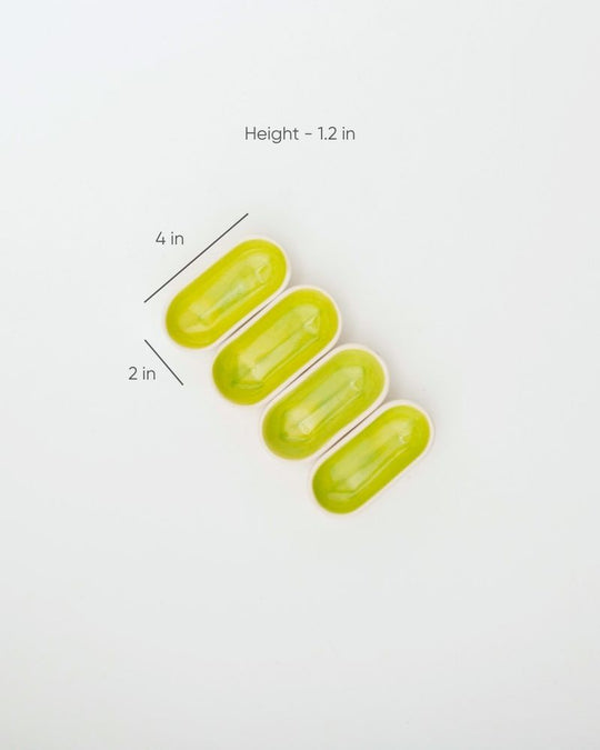 Dash Dip Plate Lime Green (Set of 4)