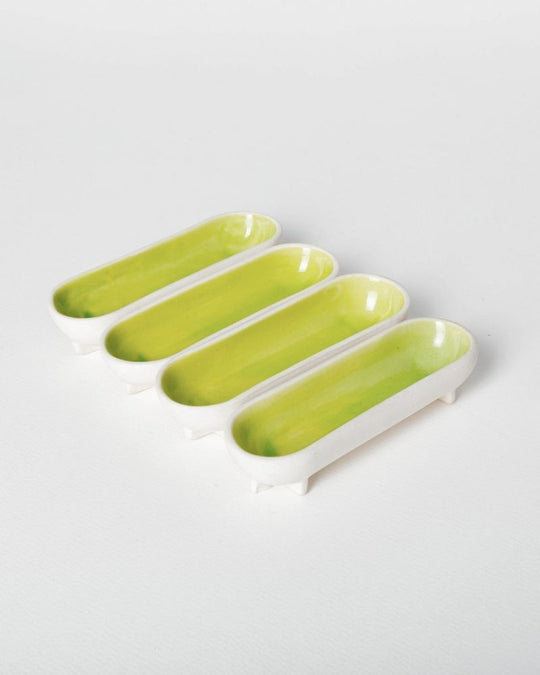 Hyphen Dip Plate Lime Green (Set of 4)
