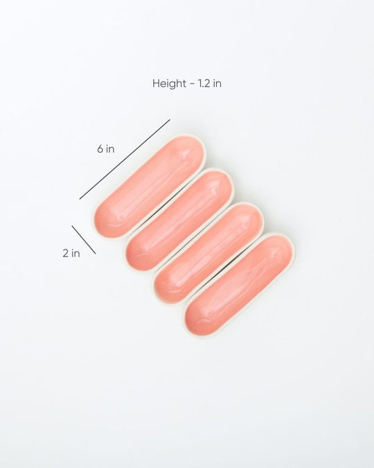 Hyphen Dip Plate Pink (Set of 4)