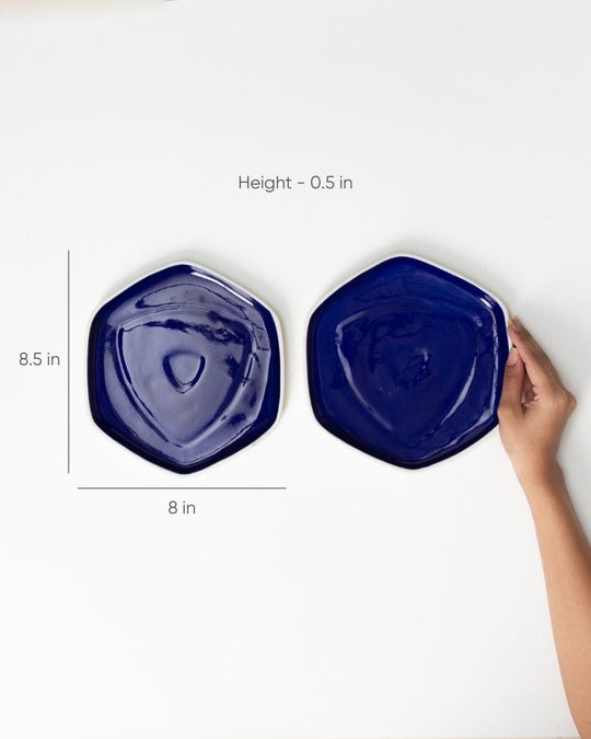 Ware Innovations Plates Deep Blue / 8 x 8 x 0.5 in Ara Quarter Plate Deep Blue (Set of 2)