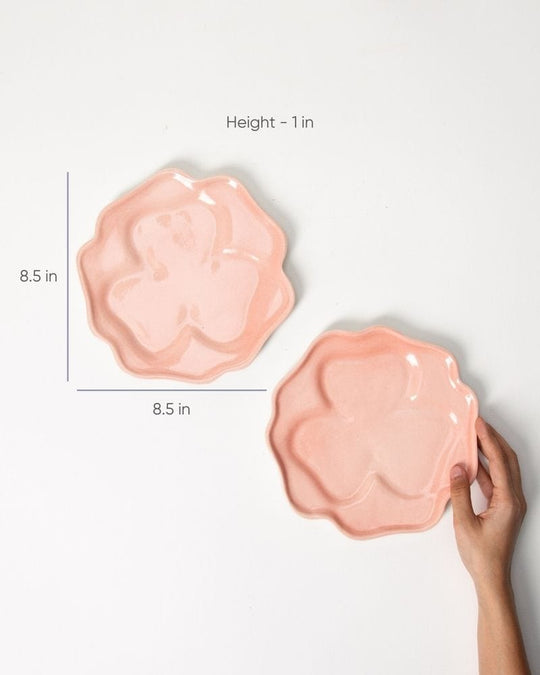 Ware Innovations Plates Blush / 8.5 x 8.5 x 1 in Clover Quarter Plate Blush (Set of 2)